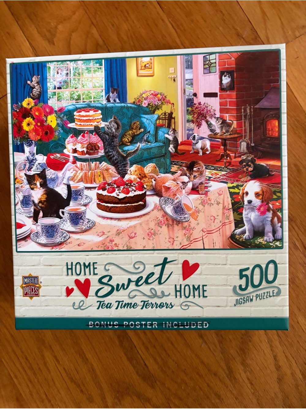 Master Pieces Home Sweet Home Tea Time Terrors 500 Pcs Puzzle No Poster Complete